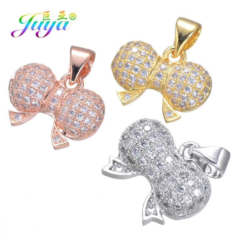 Juya DIY золото/серебро/розовое золото бабочка лебедь черепаха кошка крест кошка подвеска Подвески для женщин Модный кулон, ювелирные изделия для изготовления