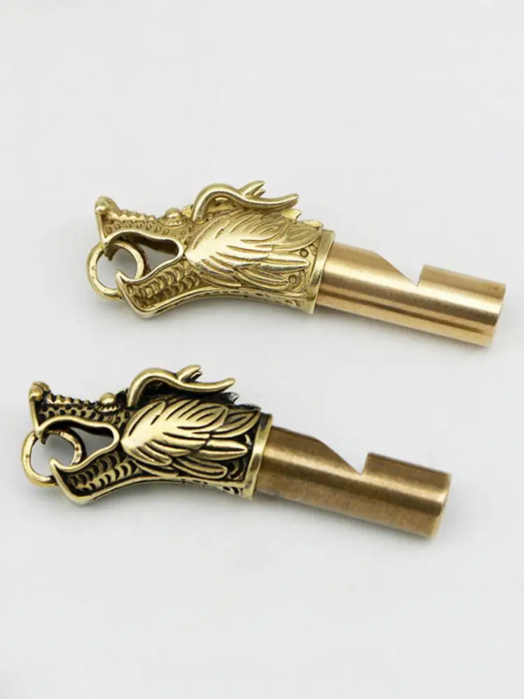 Латунный Мини свисток премиум аварийный винтажный брелок кулон для наружного