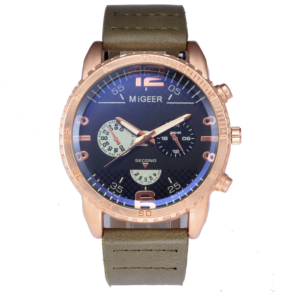 

Otoky Watch Men Fashion Luxury Simple Business Watches Simple Stainless Steel Dial Leather Belt Wild Quartz Mens Reloj Hombre