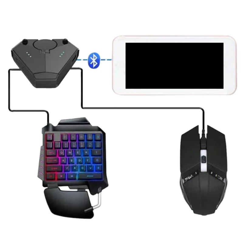 

Controller for PUBG Gaming Keyboard Mouse Converter Kit Bluetooth 5.0 Mobile Controller for IOS/Android Game