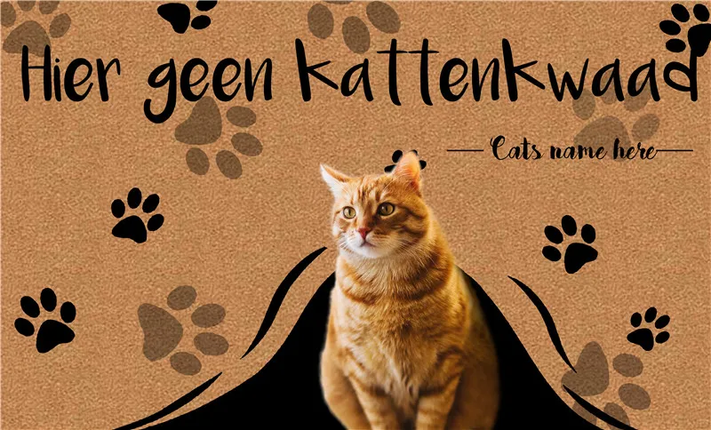 hier geen paws Пользовательские печати вашей собаки нет необходимости стучать мы знаем, что вы здесь дизайн настроить текст коврик собаки - Цвет: hier geen paws