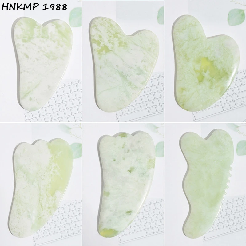 

1PC Jade Guasha Massage Board Natural Stone Scraper Beauty Tool Health Massager
