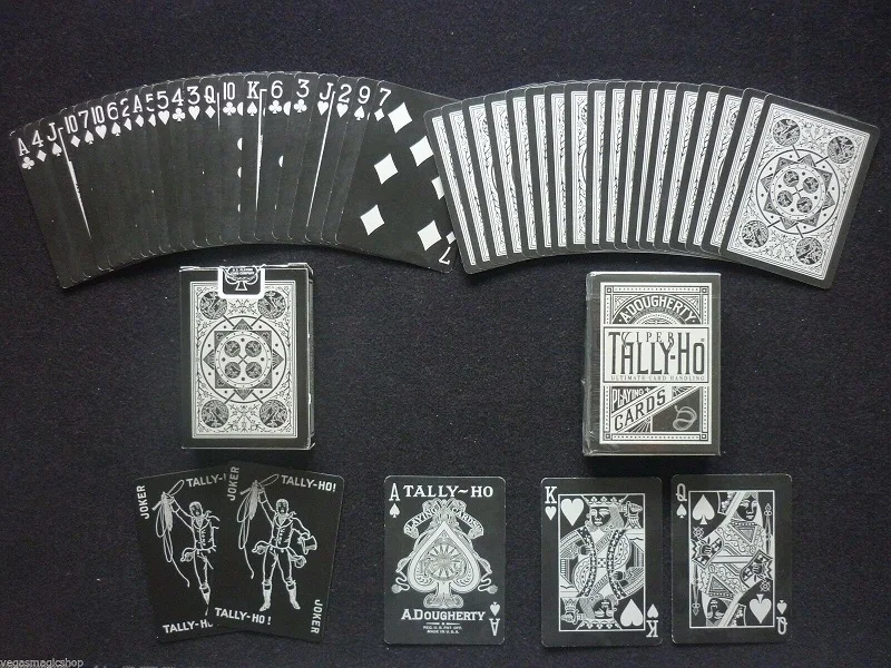 Ellusionist Tally-Ho Viper игральные карты велосипед Черный Веер задняя колода покер размер