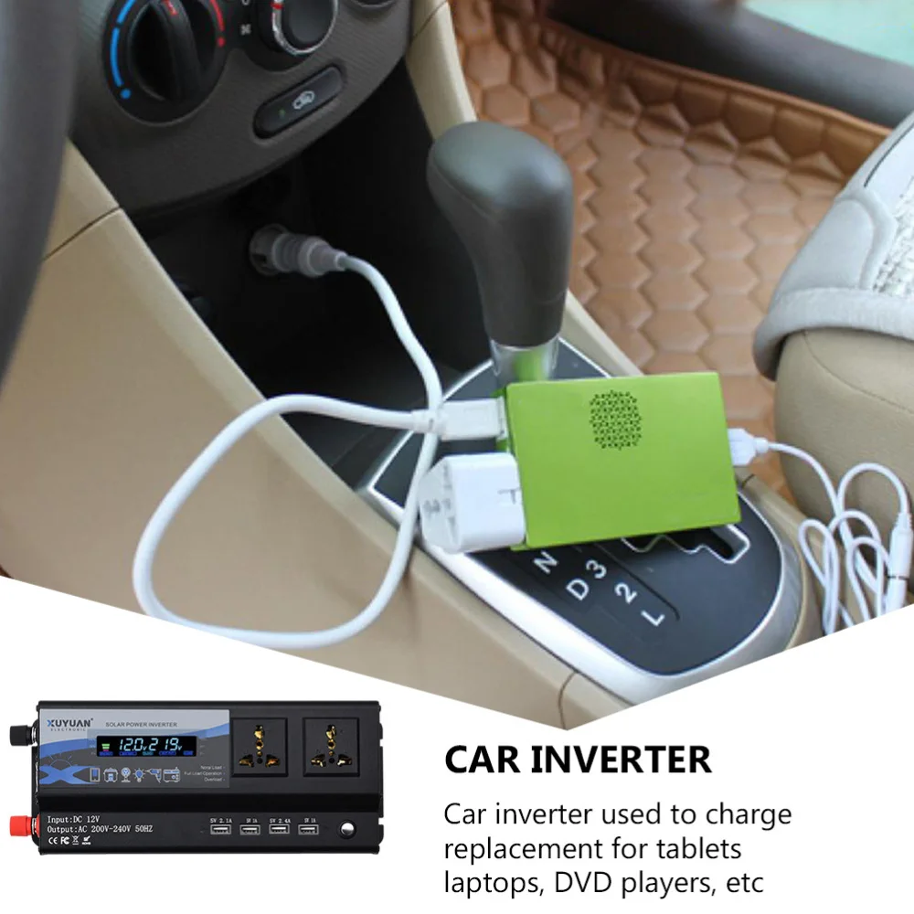 

Modified Wave Inverter 24V to 220V Inverter with LED Ambient Light (Plug)