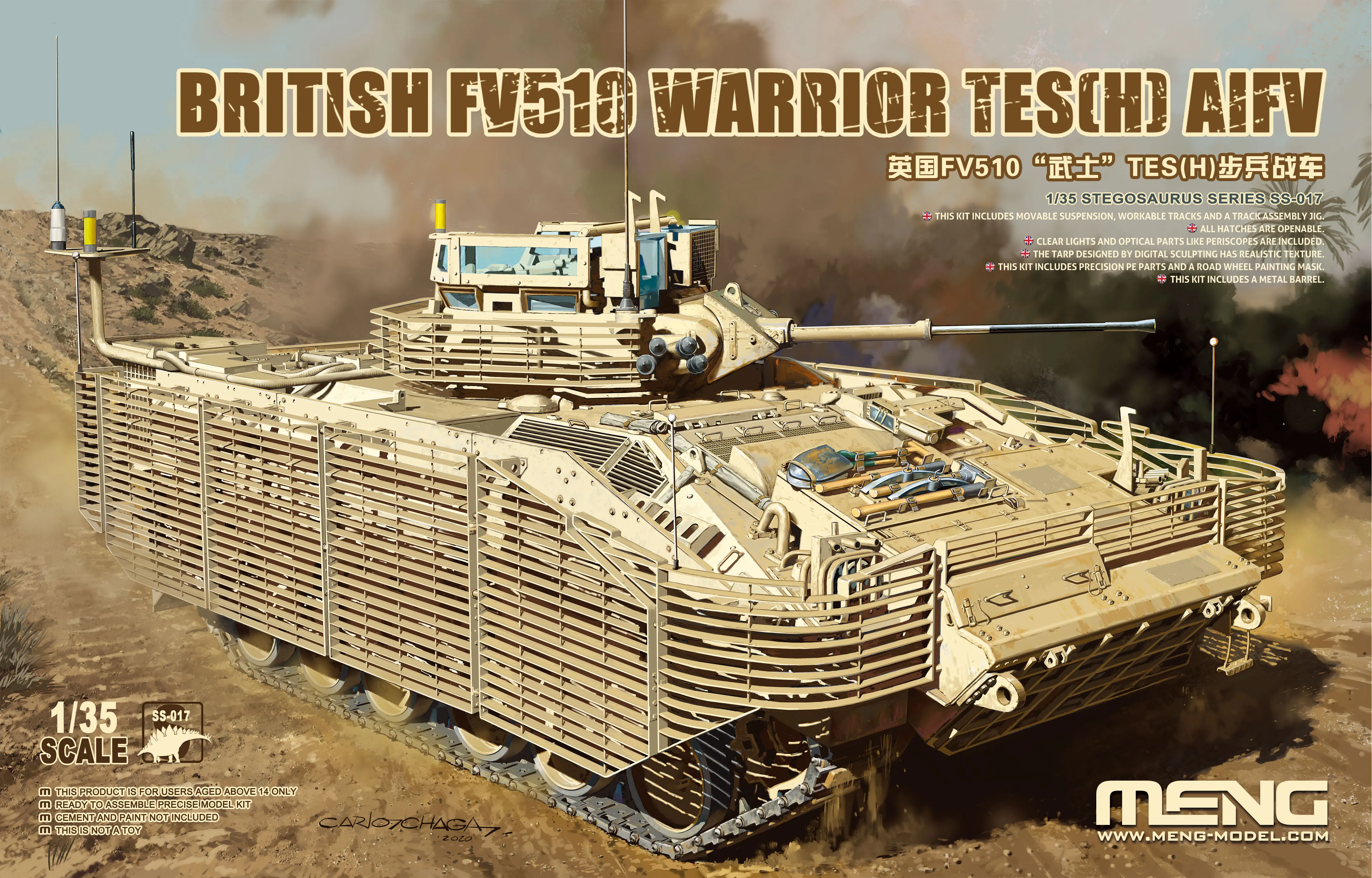 

MENG SS-017 1/35 SCALE BRITISHI FV510 WARRIOR TES(H) AIFV 2020 NEW