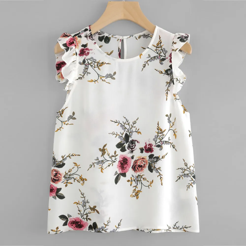 Women Tshirt Floral Print Tube Top Sport Butterfly Sleeve Vest Summer Camiseta Mujer Harajuku T Shirt Haut femme | Женская одежда