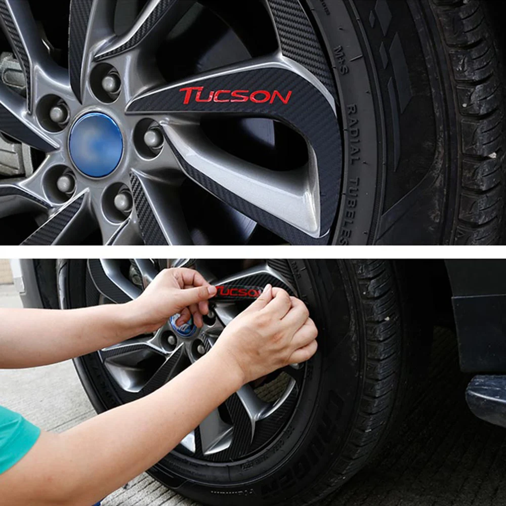 4 шт. наклейки из углеродного волокна для HYUNDAI TUCSON 2016 2017 2018 |