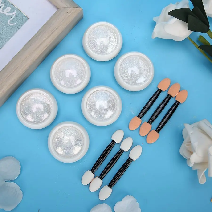 6 шт. модная пудра для ногтей зеркальная украшения маникюрные Декорации женщин и