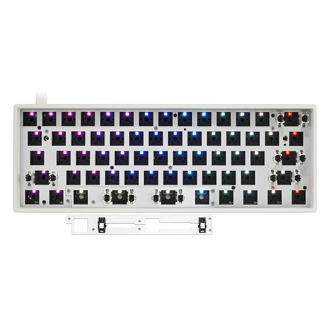 Механическая клавиатура gk61x gk61 60%, rgb-переключатель, светодиодная  подсветка, разъем для горячей замены, Тип c, чехол для печатной платы, с  разделенной пробелом, программное обеспечение - купить по выгодной цене |  AliExpress