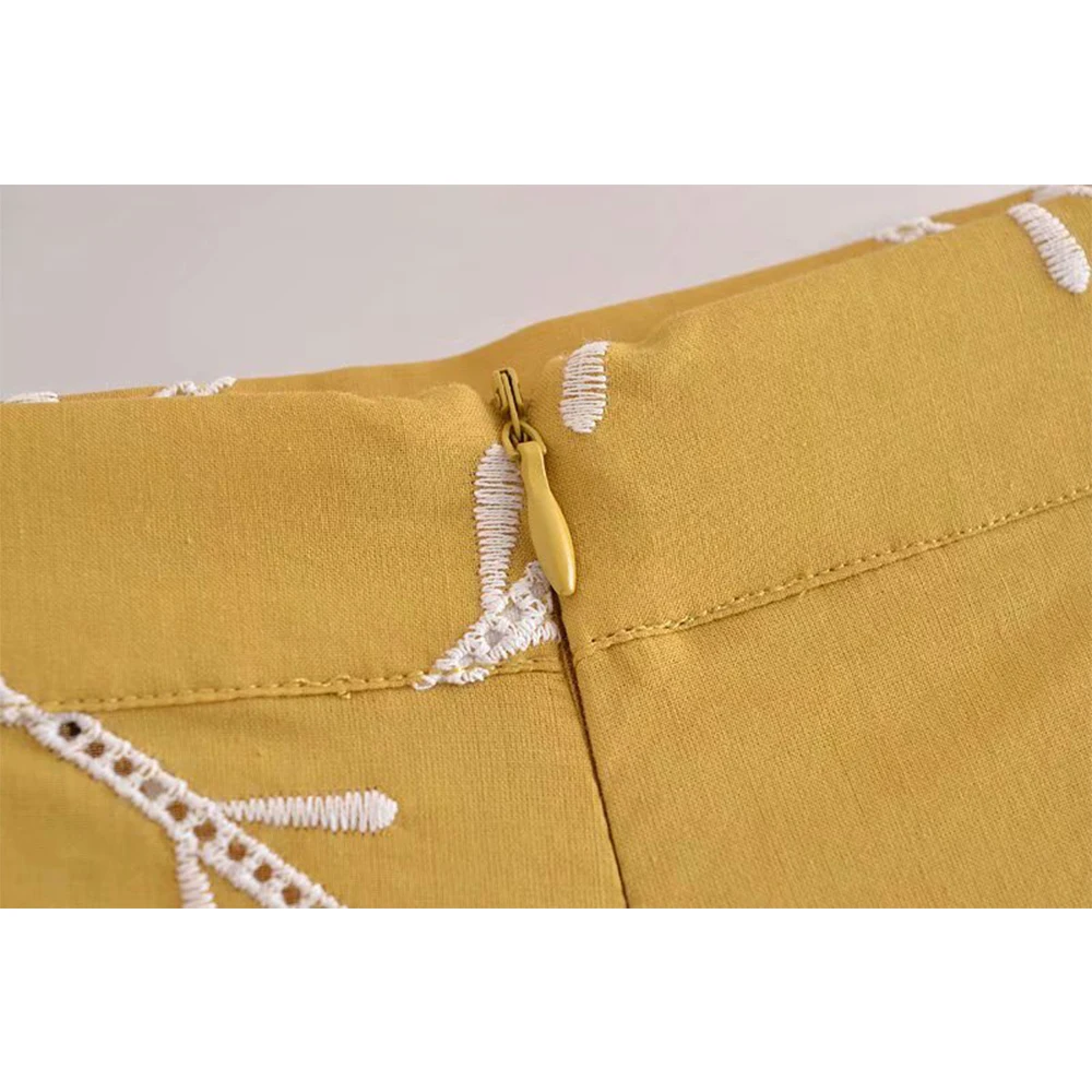 

2021 Summer Skirt Women Embroidery High-waist elegant Fashion casual Vintage skirts Woman jupe longue femme