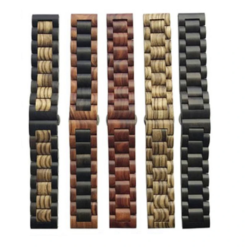 

Solid wood material watchband strap 22 mm 20mm for Samsung Watch 42mm 46mm Active Xiaomi Amazfit Quick Release Strap Sport Belt