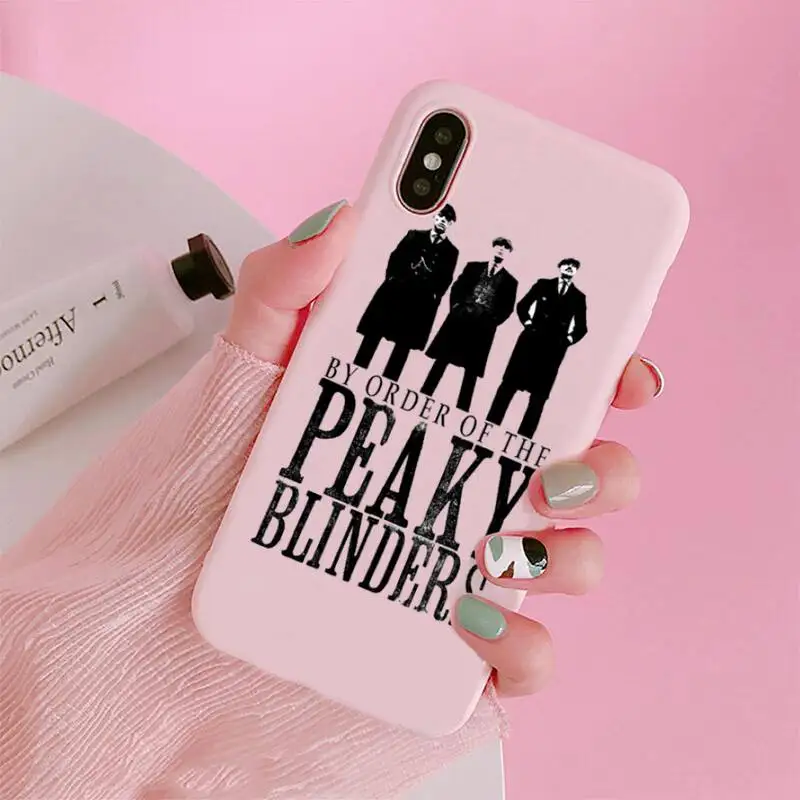 

Peaky Blinders Thomas Phone Case Candy Color Pink for iPhone 11 pro XS MAX 8 7 6 6S Plus X 5S SE 2020 XR