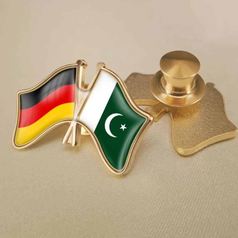 Германия и Пакистан перекрестные двойной флаг дружбы значков на булавке брошь