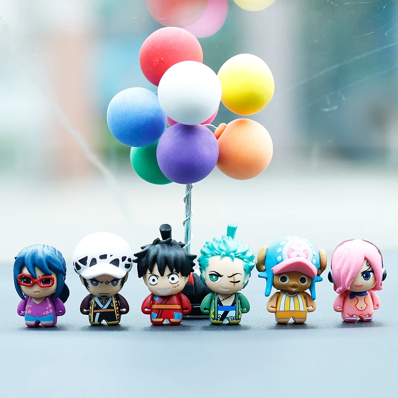 

BANDAI One Piece Action Figure Car Decoration Car Accessories Chopper Luffy Sabo Jinbe Doll Anime Doll Gift Car
