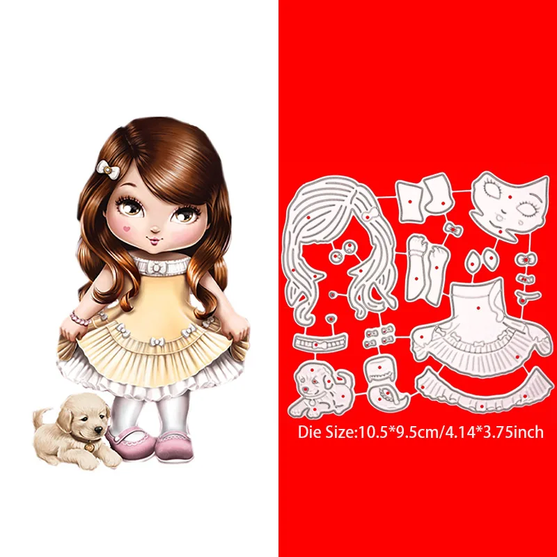 Милый собака кот с красивой зеркальной девушкой вырубные штампы новинка Pet Lady