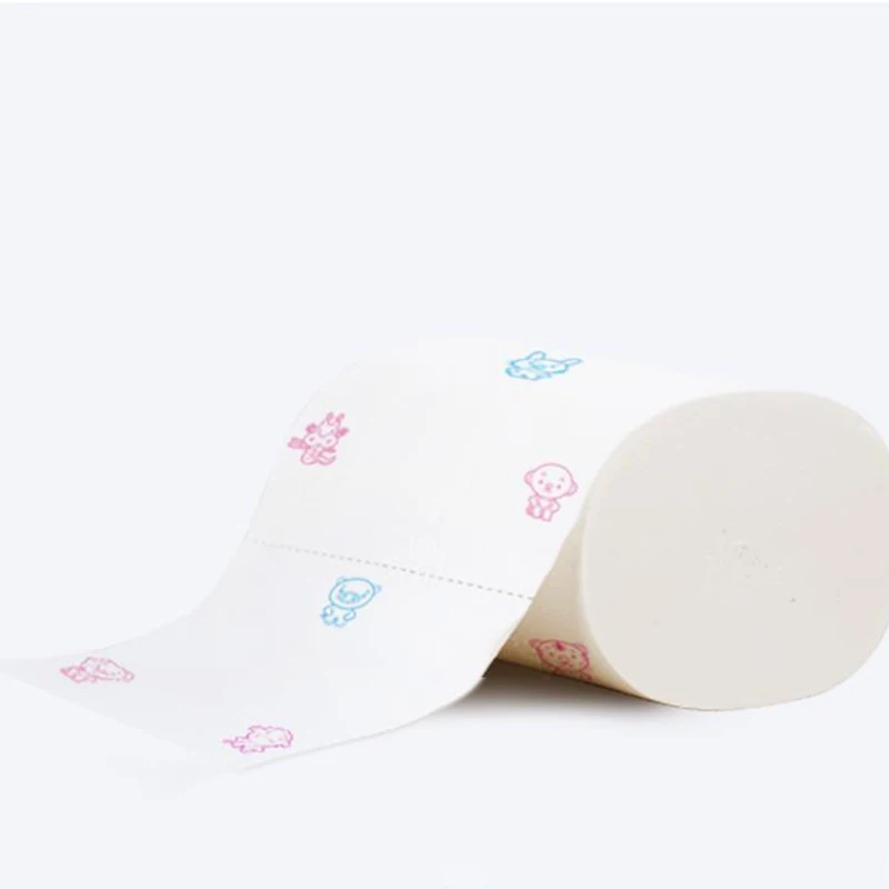 1 рулон 5 слоев удобная домашняя туалетная бумага для ванной бумаги с мультяшным