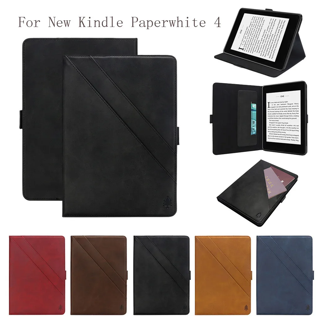 Тонкий кожаный чехол книжка для планшета Kindle Paperwhite 4 2018|Чехлы планшетов и