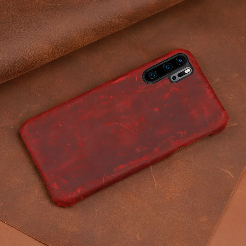 Wine red Чехол для телефона huawei P20 P30 Lite mate 10 20 30 lite Pro Y7 Y9 P smart Crazy Horse skin для Honor 8X9 10 V20 P Smart чехол - Цвет: Wine red