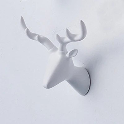 Black Deer Настенный крючок-вешалка из смолы, настенный крючок для украшения дома, стойка для животных - Цвет: Black Deer