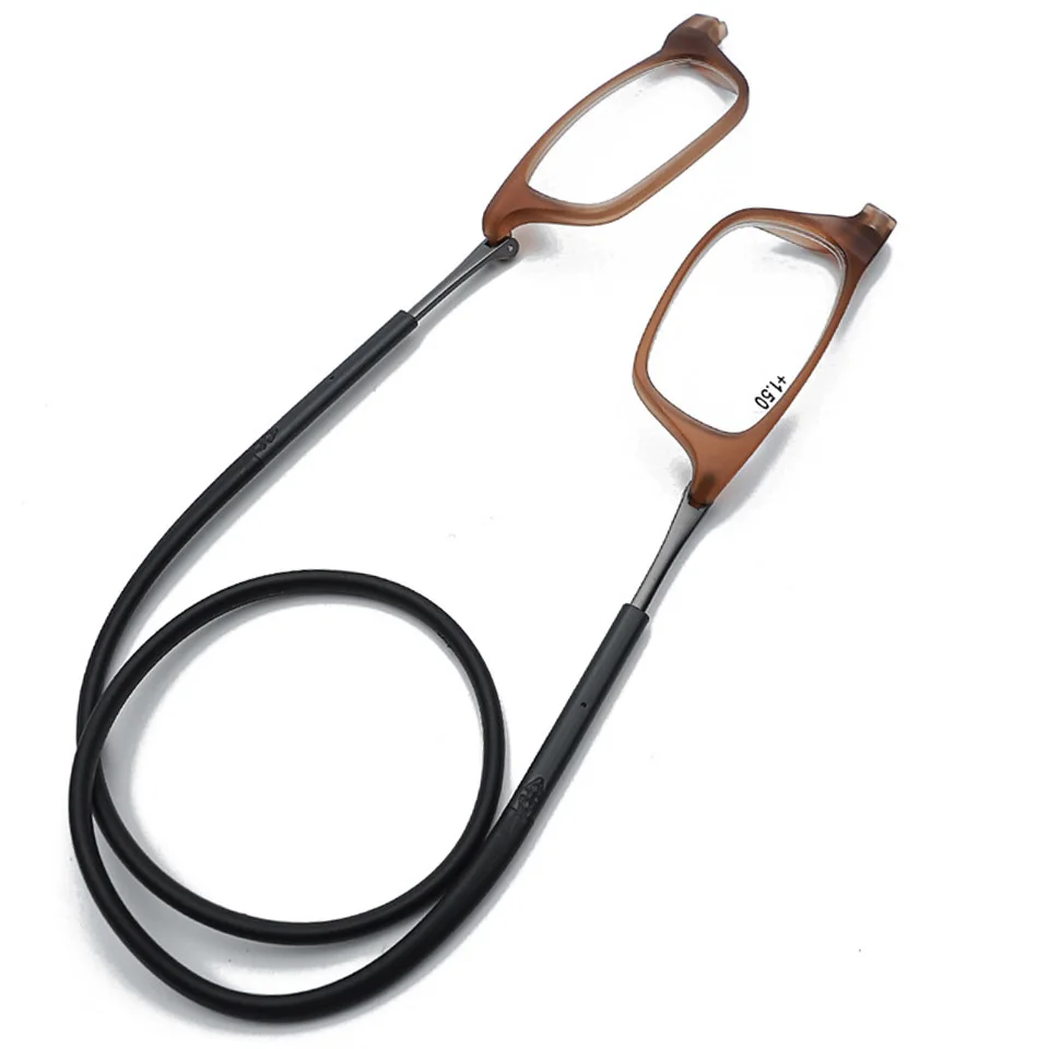 Unisex Magnet Neck Hanging Reading Glasses Men And Women Foldable Upgraded Presbyopia Glasses+1.00+1.25+1.50+1.75+2.00+2.25+2.5
