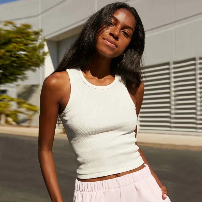 

Женская майка с U-образным вырезом, повседневная майка