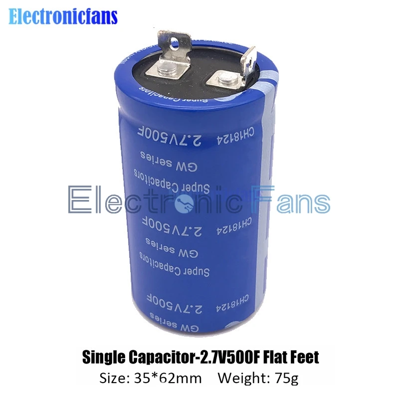 2 7 V 500F супер фарад конденсатор 2.7V500F 35*62 мм два фута для автомобиля стерео динамик