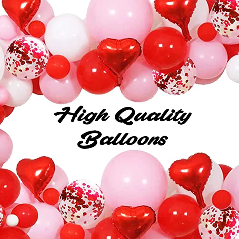 Decoraci&oacute;n Para el d&iacute;a de San Valent&iacute;n, Kit de guirnalda de globos de confeti, decoraci&oacute;n para fiesta de cumplea&ntilde;os, boda, ni&ntilde;a, decoraci&oacute;n para el D&iacute;a de San Valent&iacute;n-4