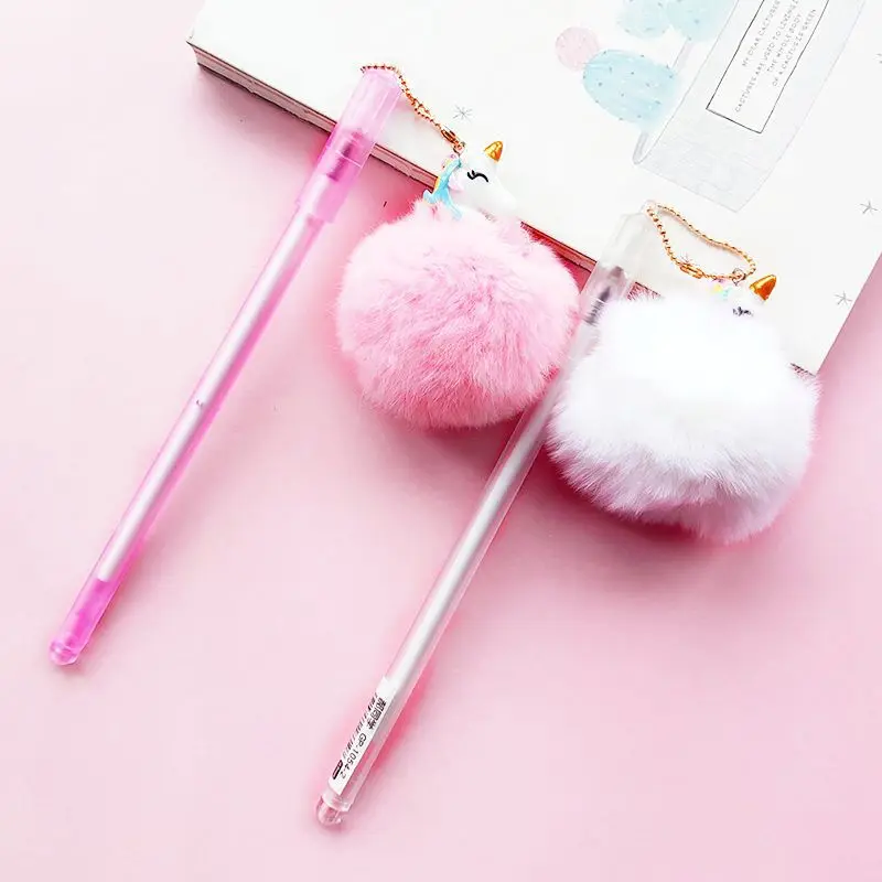 Новые гелевые ручки с единорогом плюшевый шар единорог искусственная подвеска