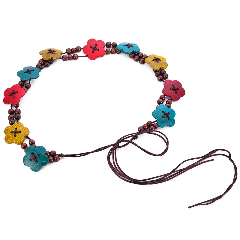 Стиль Бохо веревка винтажный вязаный дизайнерский пояс для женщин платье пальто