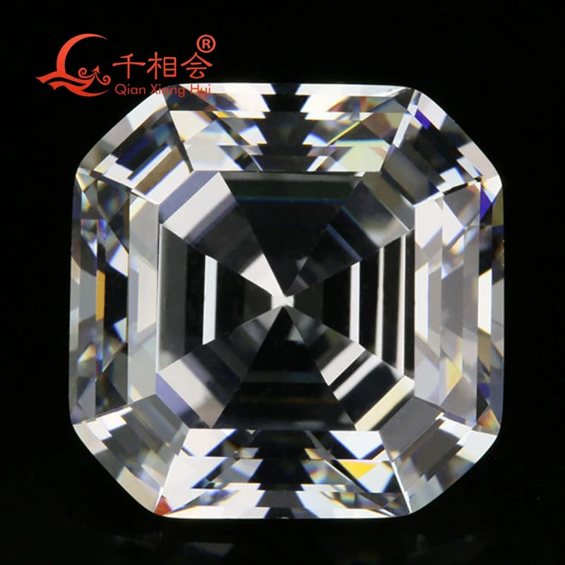 6А Качество Белый цвет asscher baota форма для кубического циркония свободные CZ камень сделано Цянь Сян Хуэй
