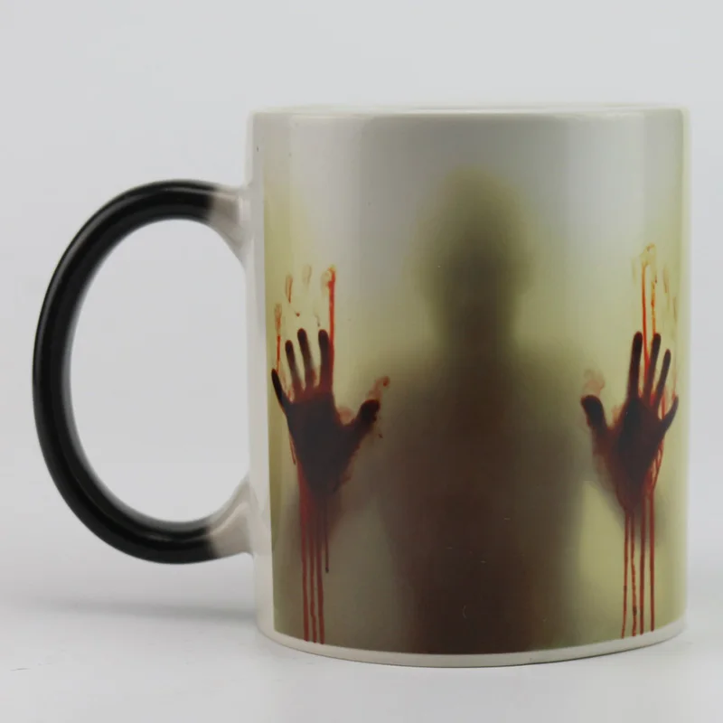 1 шт. меняющая цвет кружка в ходячих мертвецах Термочувствительная керамическая