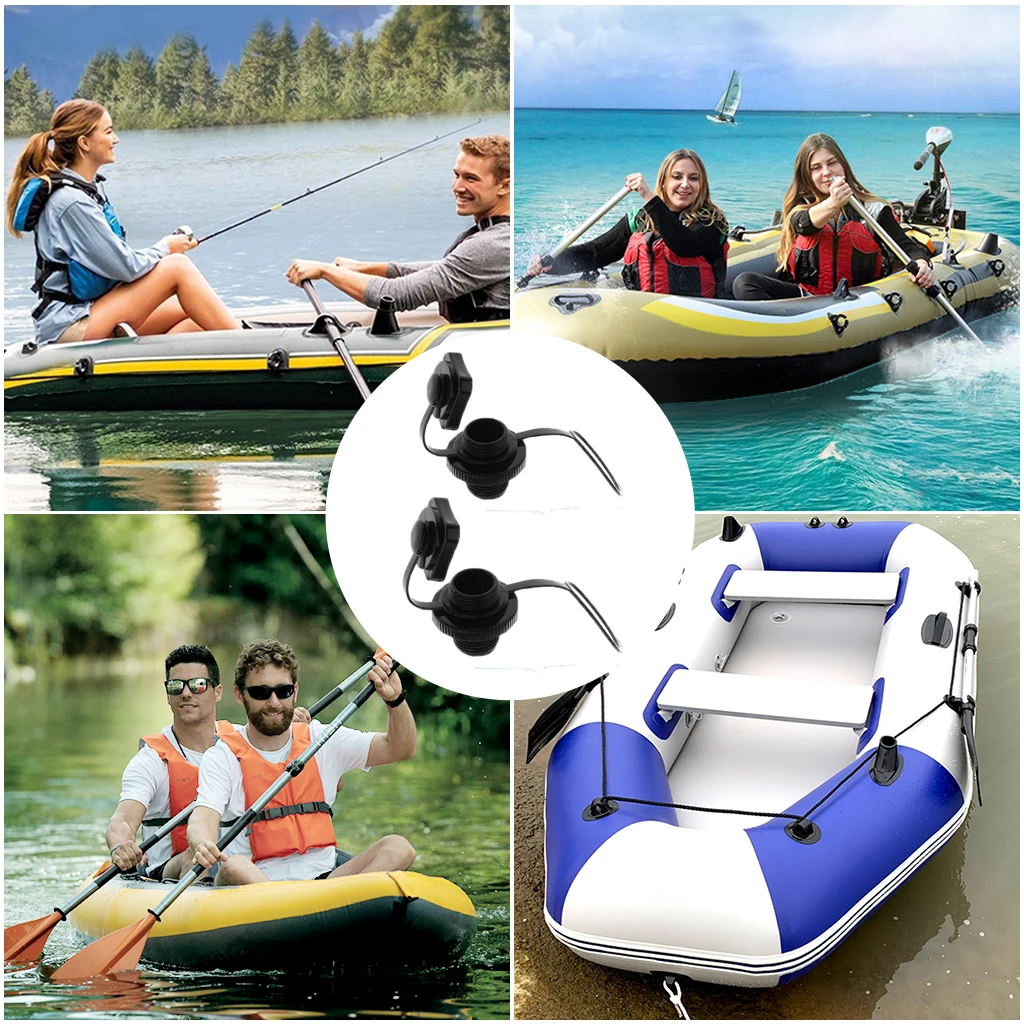 

2 X Air Valve Caps Screw Valve Spare For Inflatable Boat Air Bed Dinghy Raft