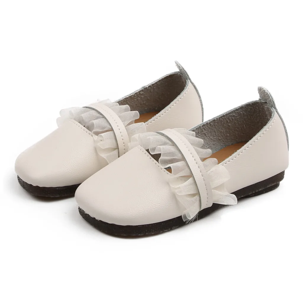 Босоножки кожаные вечерние зящие на шнуровке для маленьких девочек|Кожаная