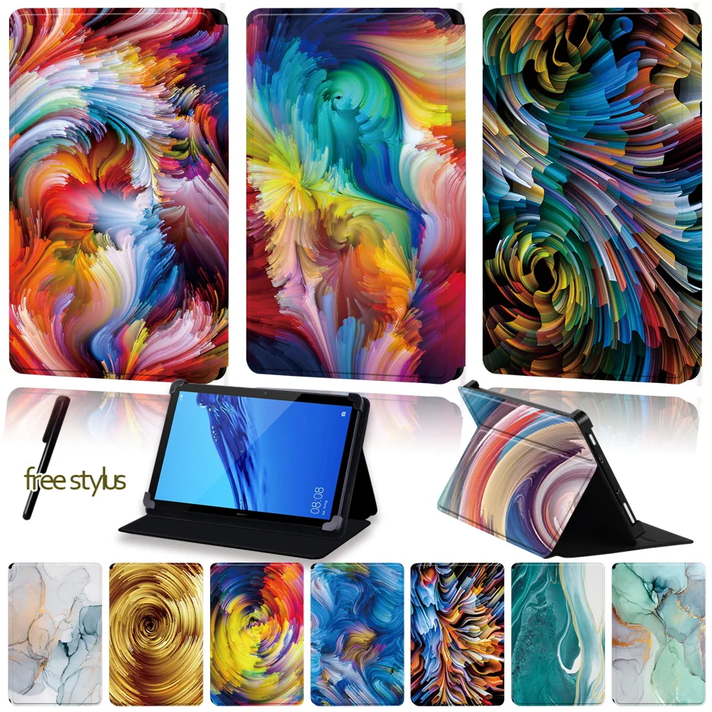 Чехол подставка для планшета Huawei MediaPad (T1/T3) 8 0/MediaPad 7 0/(T1/T5) 10/T3 10 9 6/T2 PRO с акварельным