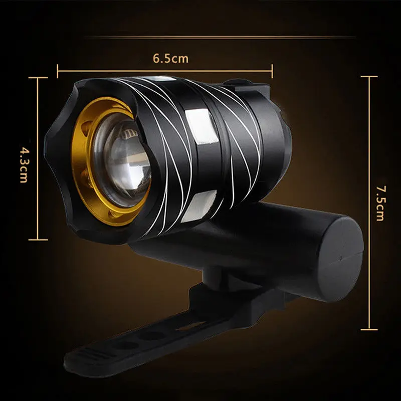 USB Перезаряжаемые T6 светодиодный Водонепроницаемый велосипед передний