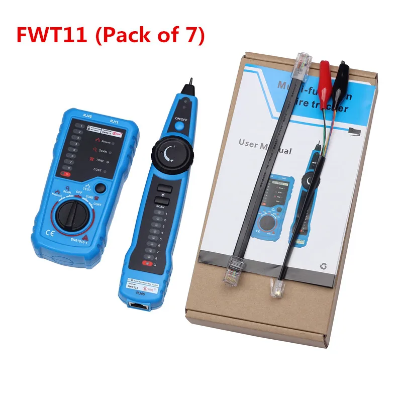 RJ45 Lan тестер кабельный трекер FWT11(упаковка из 7) Cat5 Cat6 RJ11 детектор сетевой кабель тестер для телефонного кабеля сетевые инструменты