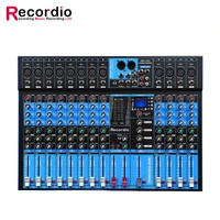gax et12 professional 12 channel mixer single group output blueteeth with effect reverb for stage wedding performance
