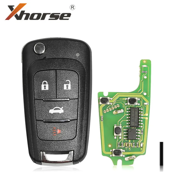 Xhorse XKBU01EN проводной дистанционный ключ для Buick Flip 4 кнопки VVDI инструмент мини VVDI2 5