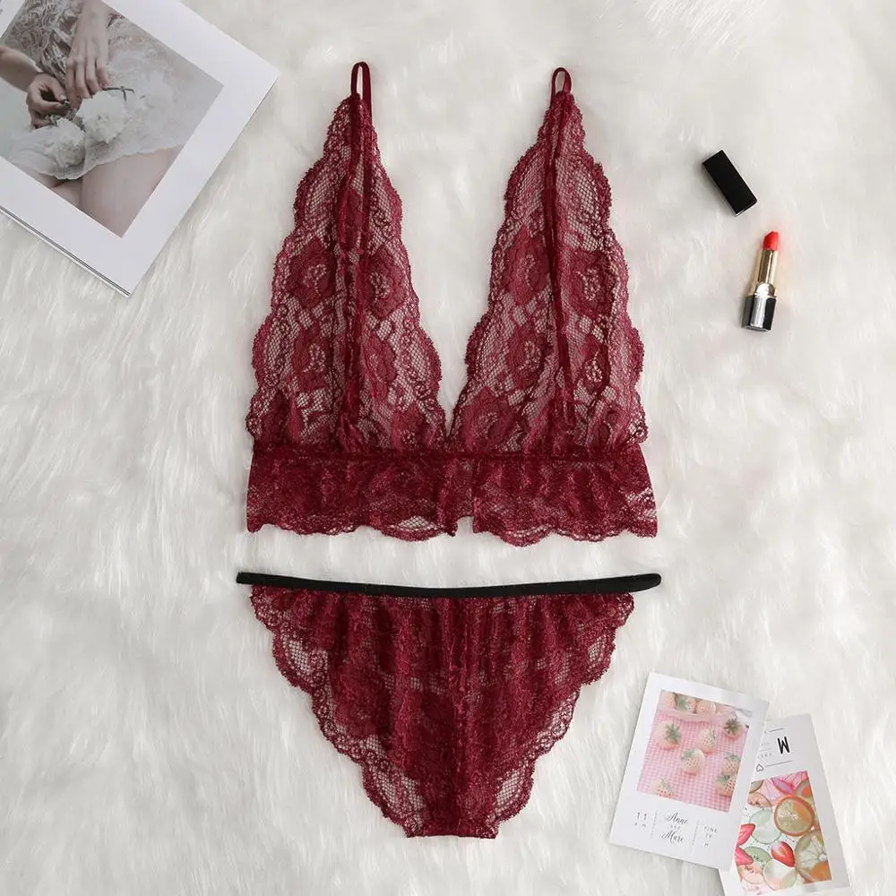 Женское сексуальное прозрачное женское белье больших размеров комплект нижнего