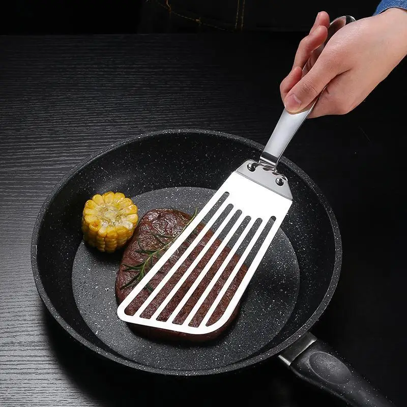 

304 Stainless Steel Steak Shovel Fish Shovel Iron Plate Fried Egg Pizza Shovel Hand Grab Pancake Shovel Pancake Tool
