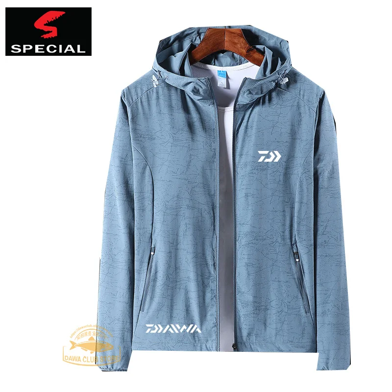 

Daiwa Men's Outdoor Casual and Loose Fishing Wear Outdoor Thin Breathable Hooded Waterproof Blazer