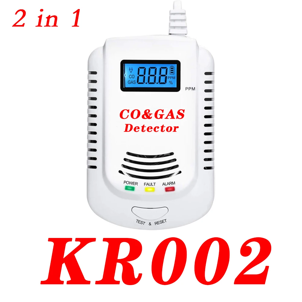 

Sensitive gas leak detector smoke alarm home kitchen carbon monoxide methane propane leak high decibel LED alarm