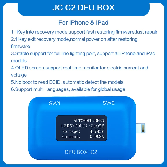 Лидер продаж коробка JC C2 DFU для iPhone и iPad | Инструменты