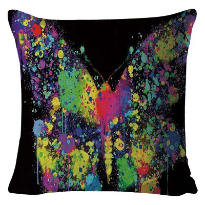 

3D Color Cute Butterfly Pillow Car Office Pillowcase Home Pillowcase Bedroom Hotel Decorative Pillowcase To Map Custom 45x45cm .