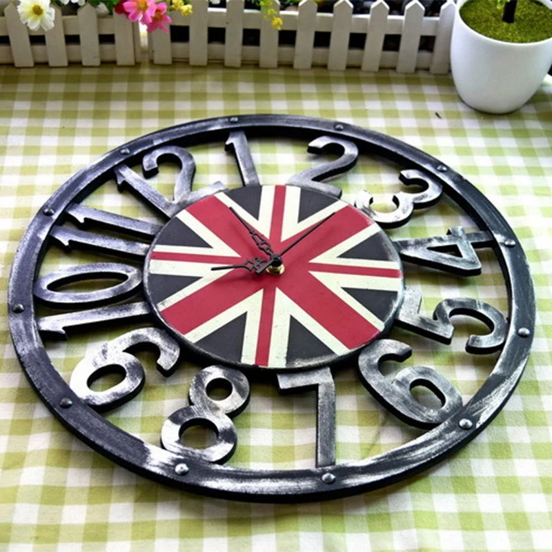 Ретро ностальгические настенные украшения британский флаг деревянные полые