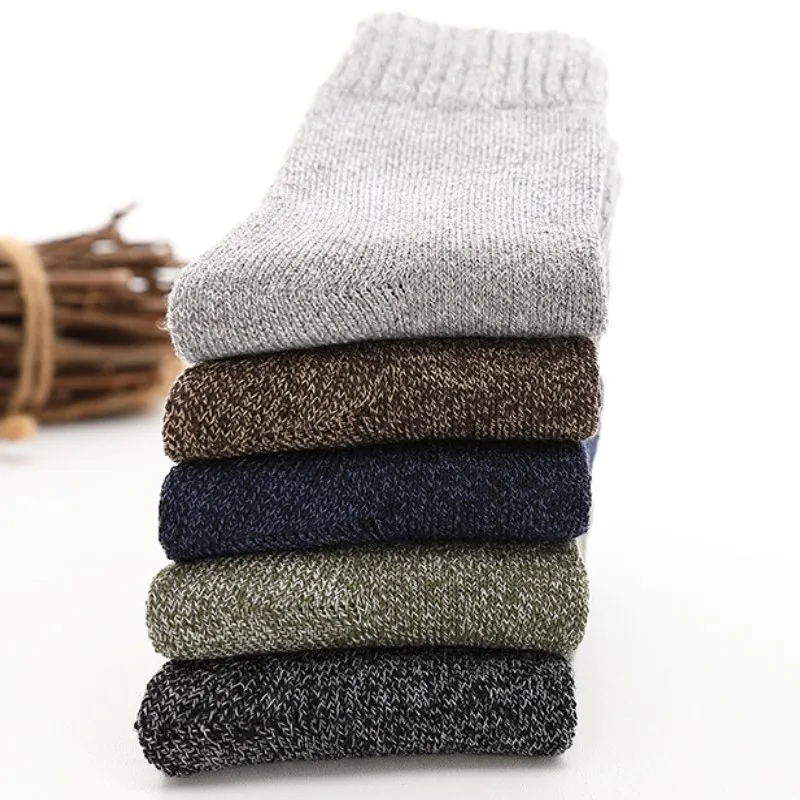 Осенне-зимние шерстяные теплые носки дышащие термальные спортивные деловые для