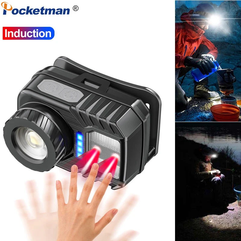 Налобный фонарь с датчиком и зарядкой от USB|Налобные LED-фонари| |