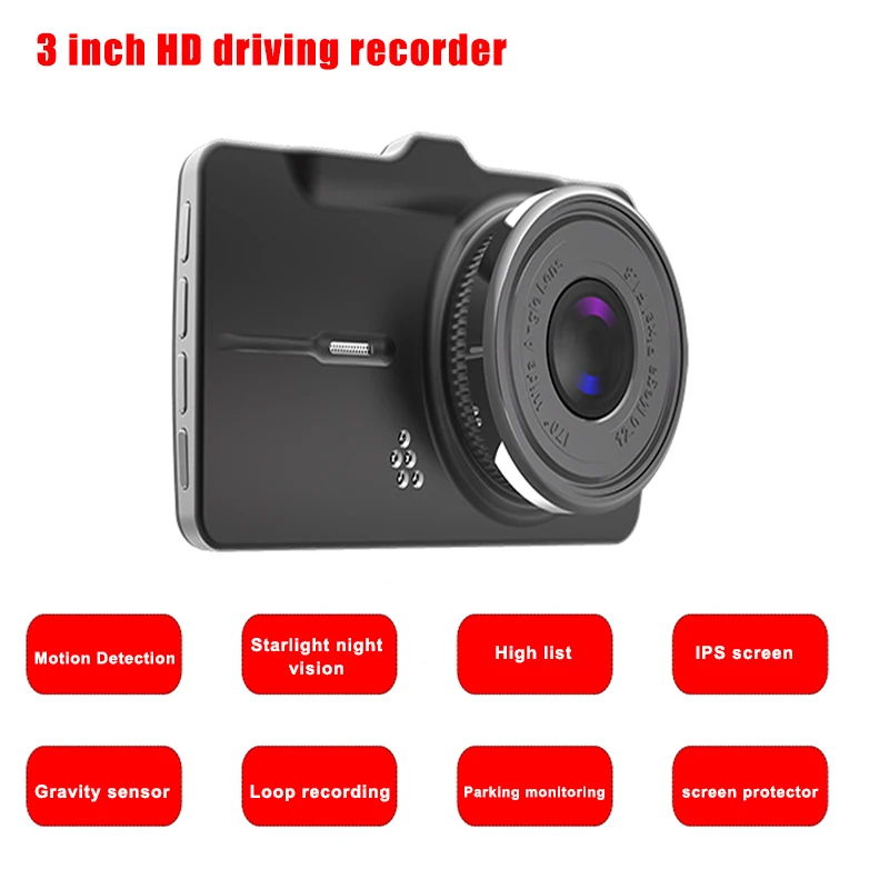 

3-inch high-definition Night Vision Camera Mini Camera Pixel 5 Million Car Driving Recorder Data Storage Capacity 32G