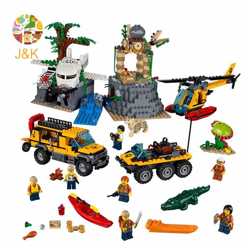 60161 857 шт городская полиция серия исследование джунглей Строительный Блок
