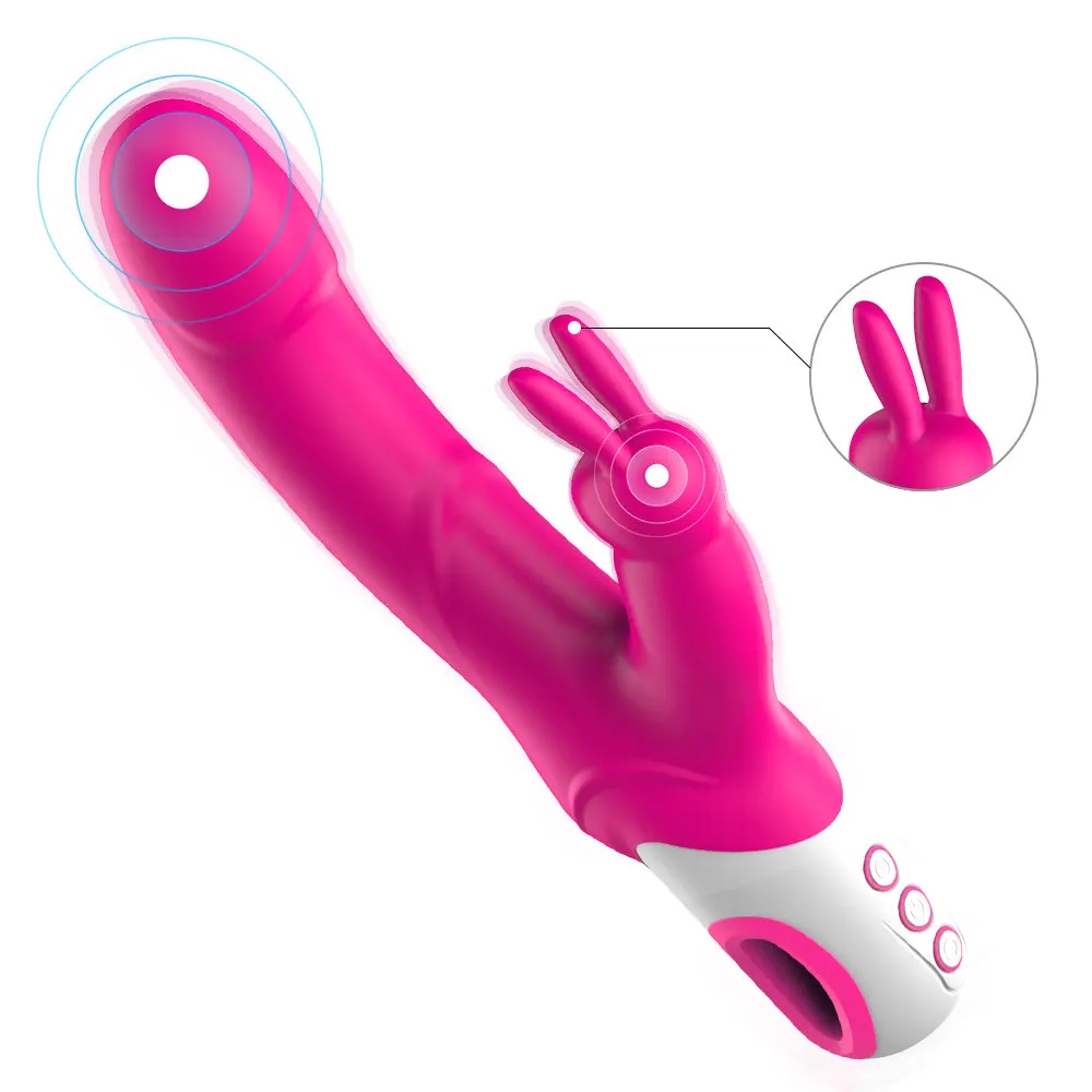 12 режимов G Spot фаллоимитатор кролик вибратор двойная вибрация влагалище
